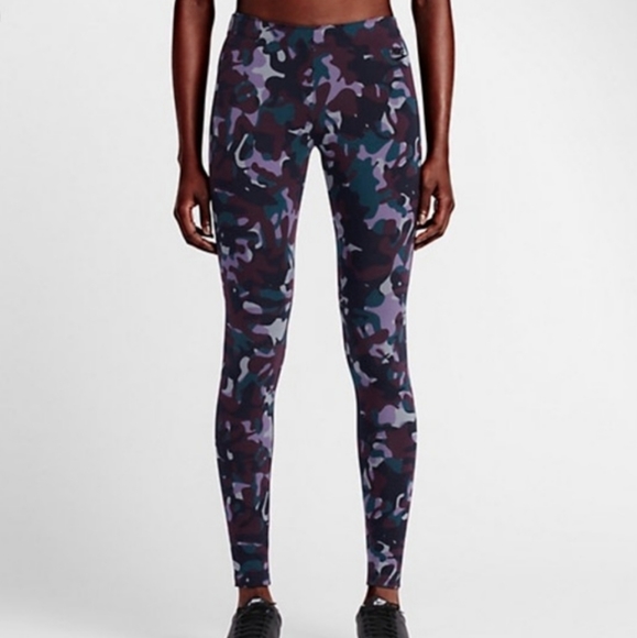 Nike purple camo leggings - Picture 1 of 5
